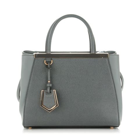 fendi petite 2jours grey|FENDI Vitello Elite Petite 2Jours Tote Grey .